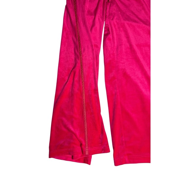 Women's Offline By Aerie Sz S Hot Pink Velour Wide Leg Pants - Picture 2 of 5